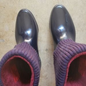 Tommy Hilfiger TH Hardware Flee Lined Sock  Rainboots